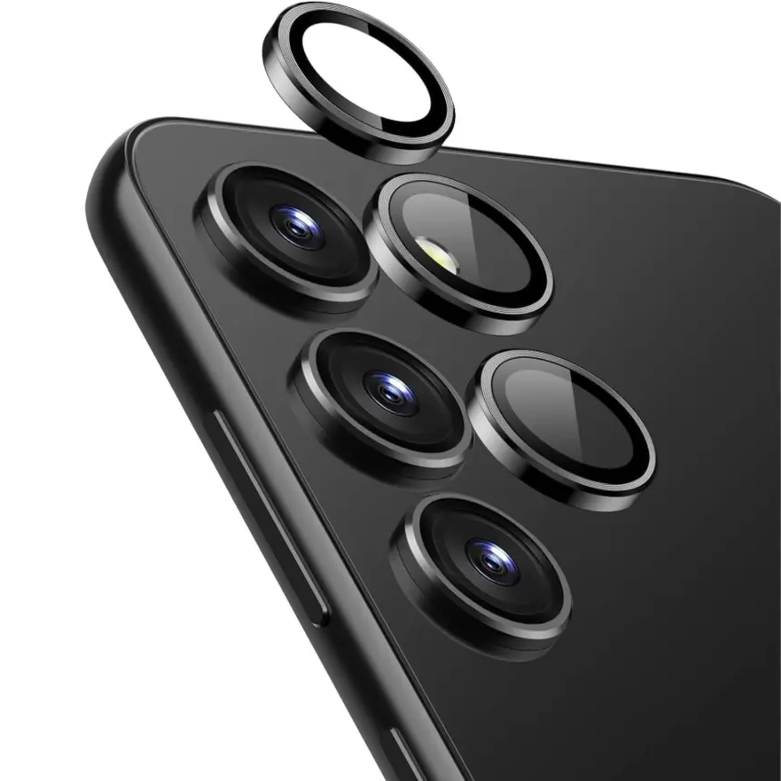 Camera Lens Ring Guard – Samsung S25, HD Clear, Silver