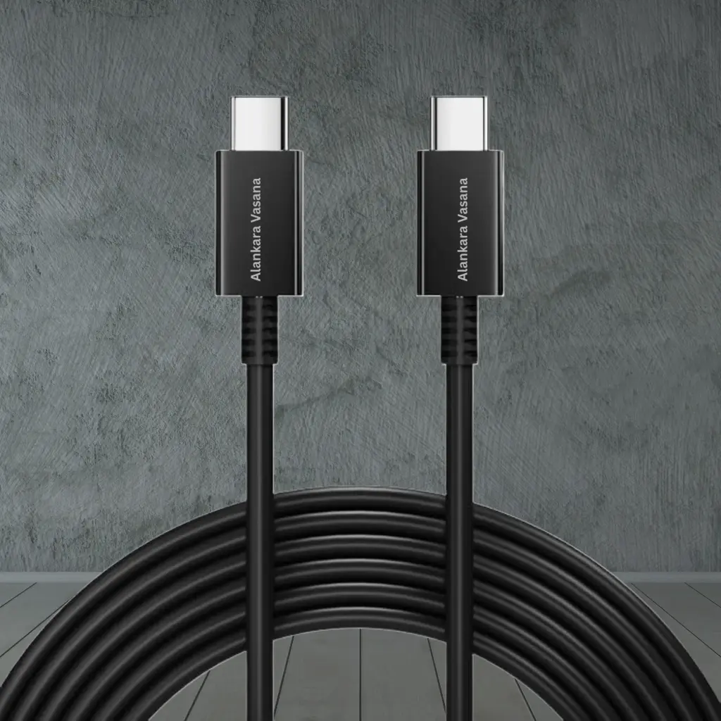 25W Type-C to Type-C Cable – 1M Fast Charge & Data Transfer, Black