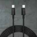 25W Type-C to Type-C Cable – 1M Fast Charge & Data Transfer, Black