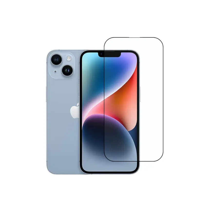 Military-Grade Gorilla Glass – iPhone 14, Black, Edge-to-Edge