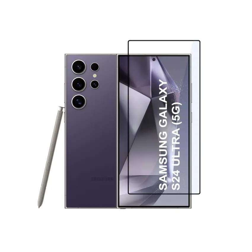 Edge-to-Edge Full Glue Glass – Samsung S24 Ultra, Black