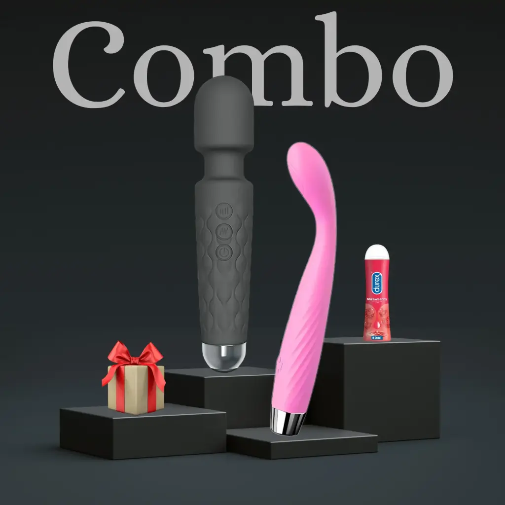 Ultimate Relaxation Combo – Black Wand Massager, Pink Groove Massager, 50ml Lubricant & Mystery Box