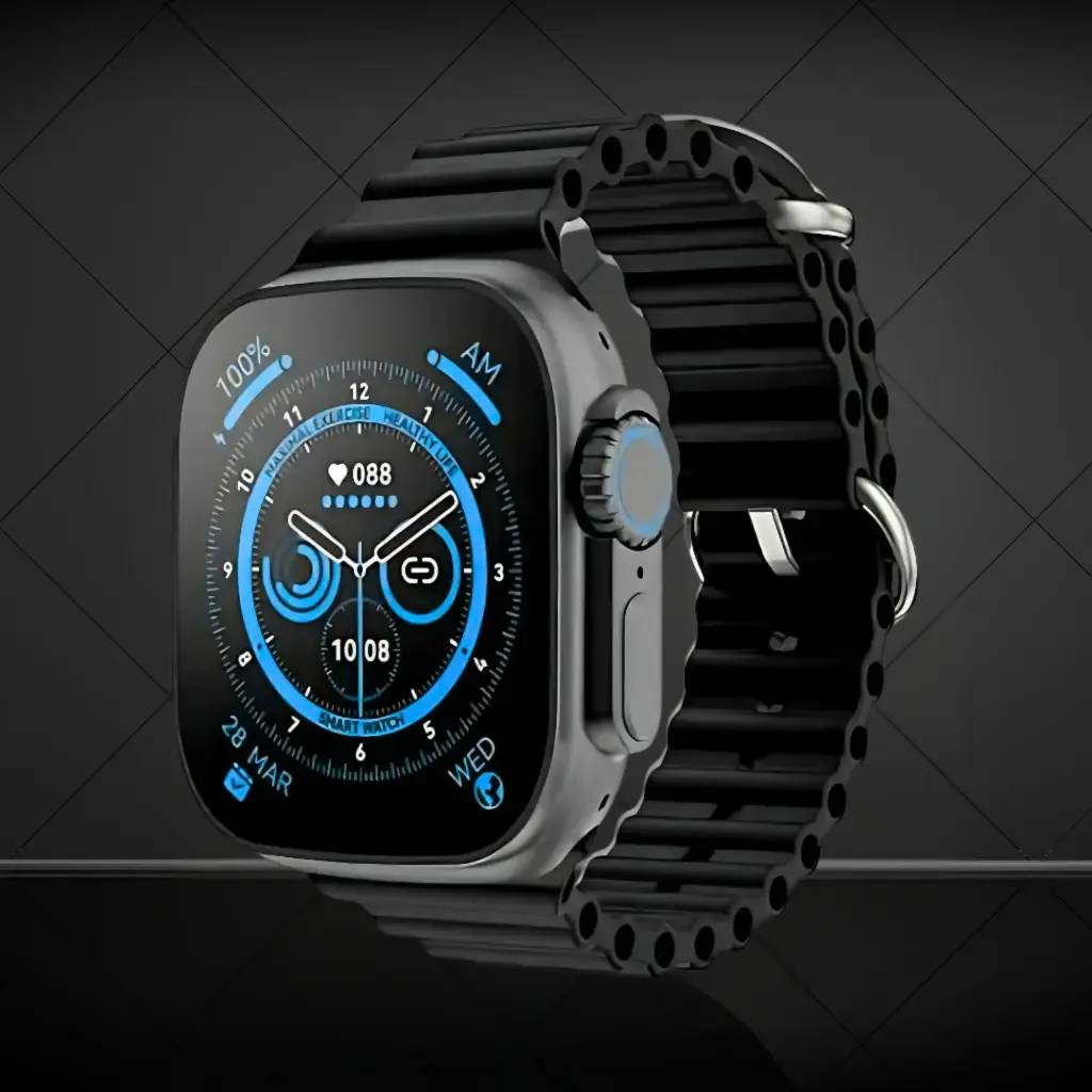T900 Ultra Smartwatch – 2.09" HD, BT Calling, Fitness & Heart Rate, Black