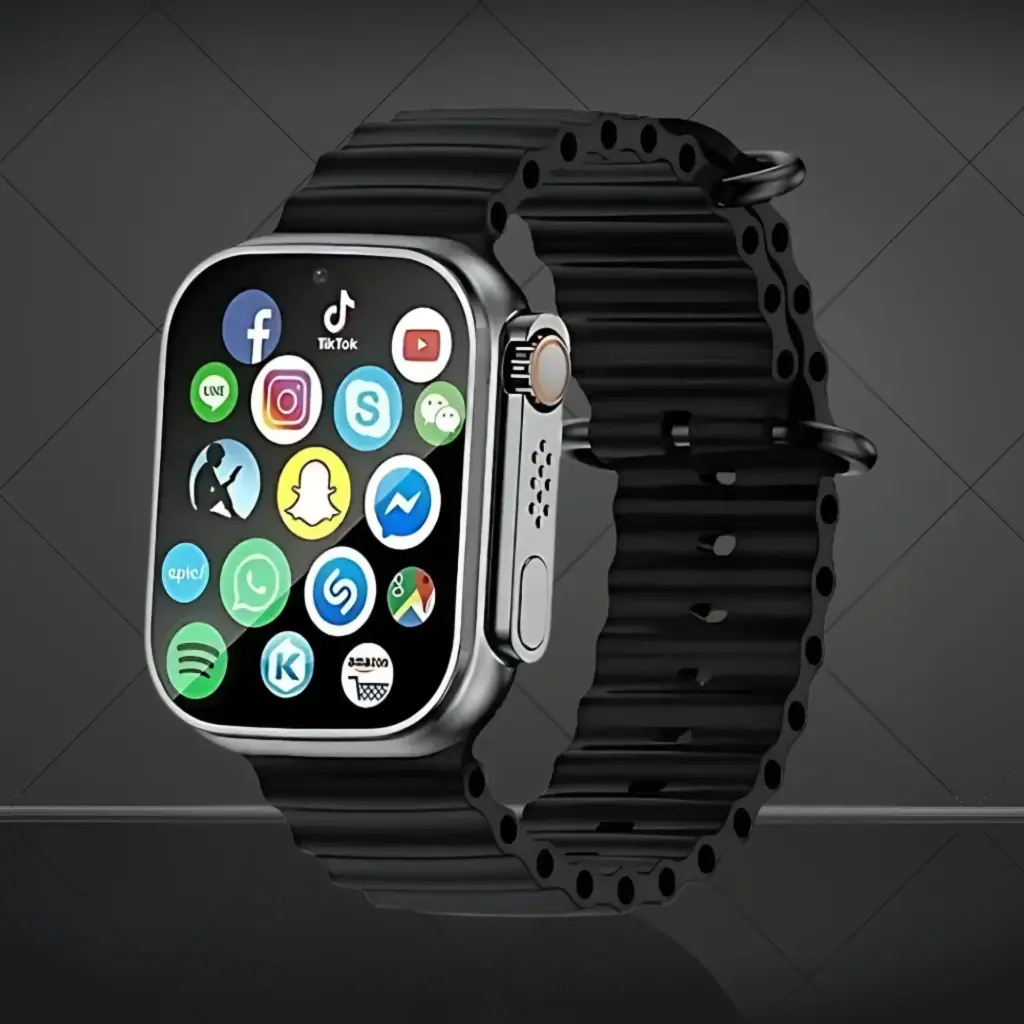 T800 Ultra Smartwatch – 1.99" Display, BT Calling, AI Voice, Black