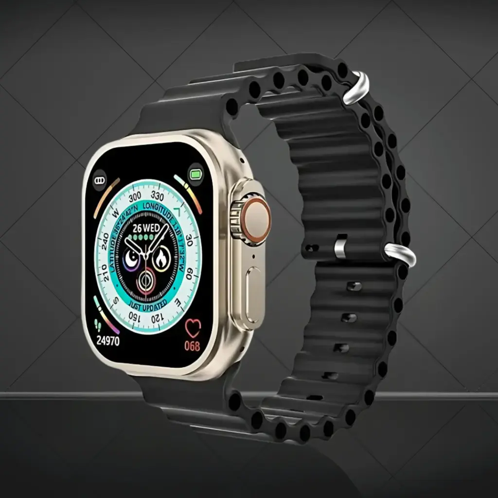 Global T10 Ultra Smartwatch – 2.09" Display, BT Calling, Black