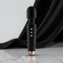 Cordless Body Wand Massager – 28 Modes, Rechargeable & Water Resistant , Black(Black)