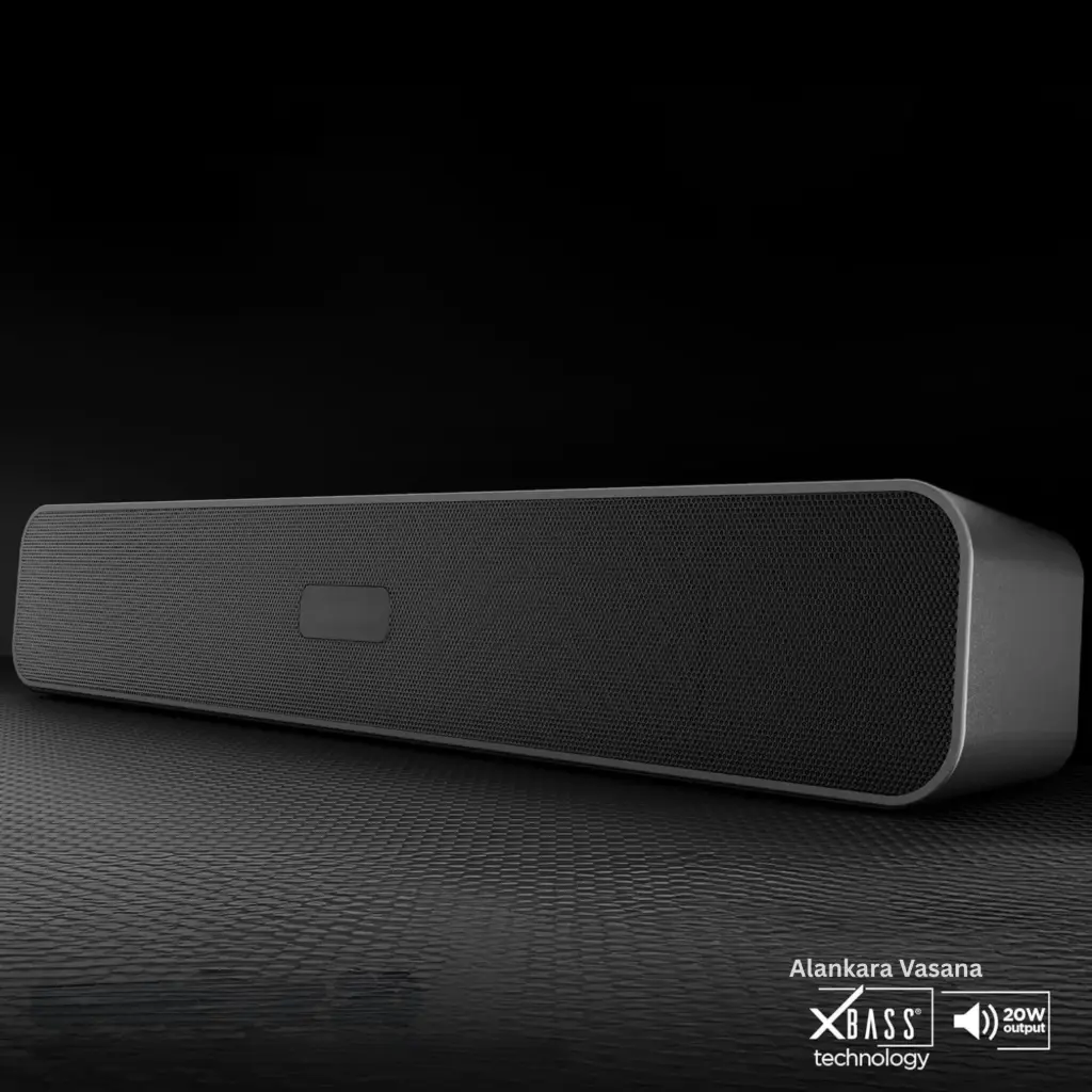 MZ M21 Bluetooth Soundbar – 10W Stereo, USB-C Fast Charge, Mic