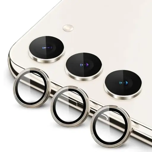 [AV-CL-S24] Camera Lens Ring Guard – Samsung S24, HD Clear, Silver