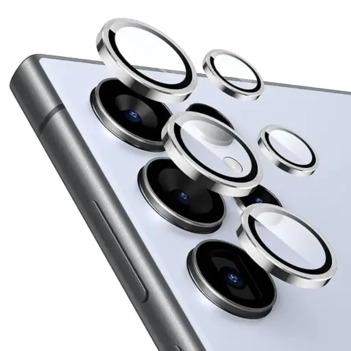 [AV-CL-S24U] Camera Lens Ring Guard – Samsung S24 Ultra, HD Clear, Silver