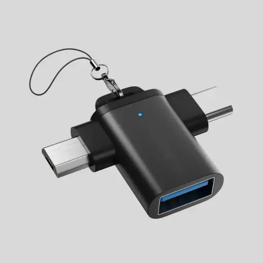 [V8-C-USB] 2-in-1 OTG Adapter – Micro USB & Type-C to USB Female Connector