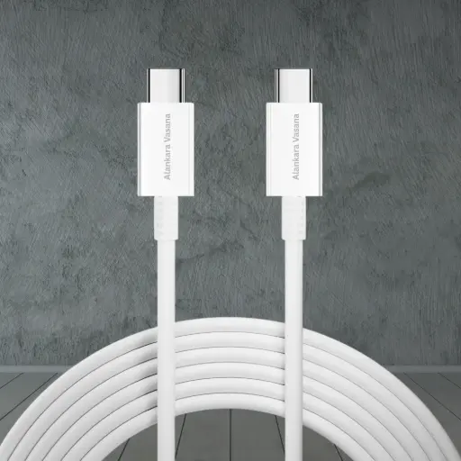 [AV-IP-CTOC-WHT] Type-C to Type-C Cable – 65W Fast Charge, 1M, Universal