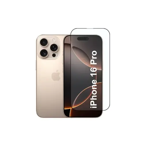 [AV-SP-IP16P] Military-Grade Gorilla Glass – iPhone 16 Pro , Black, Edge-to-Edge