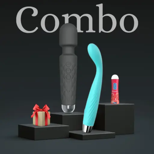 Ultimate Relaxation Combo – Black Wand Massager, Blue Groove Massager, 50ml Lubricant & Mystery Box