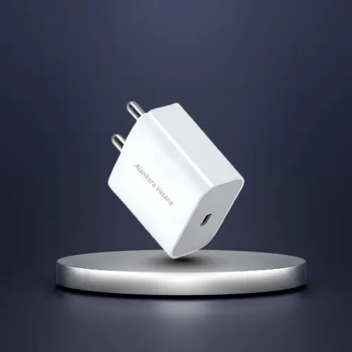 [AV-IP-20W-WHT] 20W Type-C PD Charger – iPhone 11–16 Series, BIS Certified, White