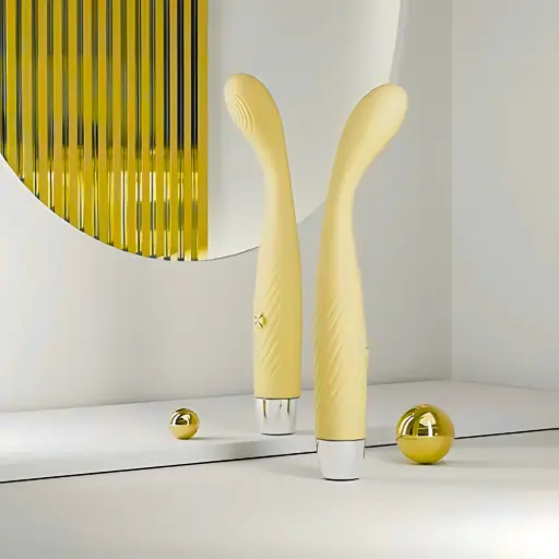 [AV-BM-GRV-YLW] Groove Full Body Massager – 10 Modes, Waterproof, Rechargeable, Yellow