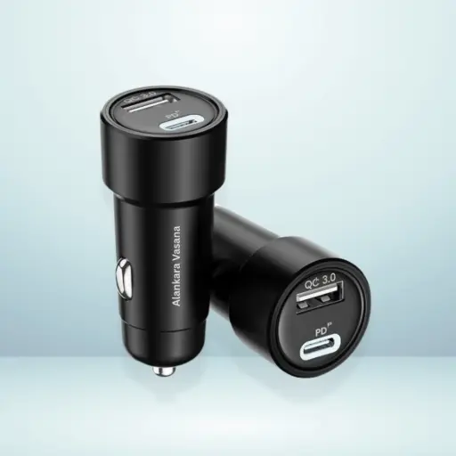 [AV-CA-QCTOPD(BLK)] 20W Type-C PD Car Charger – Fast Charge with LED Indicator (Black)