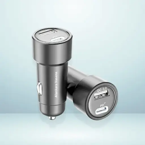 [AV-CA-QCTOPD(WHT)] 20W Type-C PD Car Charger – Fast Charger (Grey)