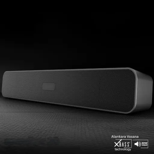 [AV-SPK-BAR-MZ] MZ M21 Bluetooth Soundbar – 10W Stereo, USB-C Fast Charge, Mic