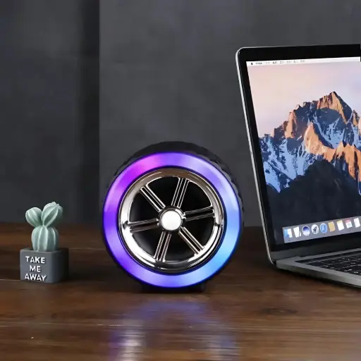 [AV-SPK-WDS] Portable Bluetooth Speaker – 10W Super Bass, Wheel Design