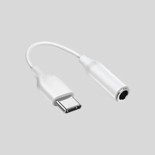 [SAM-JACK-WHT] Samsung Type-C to 3.5mm Jack – 32bit Hi-Fi Audio Adapter, White