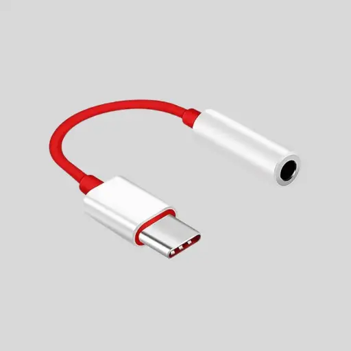 [OP-JACK-RED] OnePlus Type-C to 3.5mm Audio Jack – Headphone Converter Cable